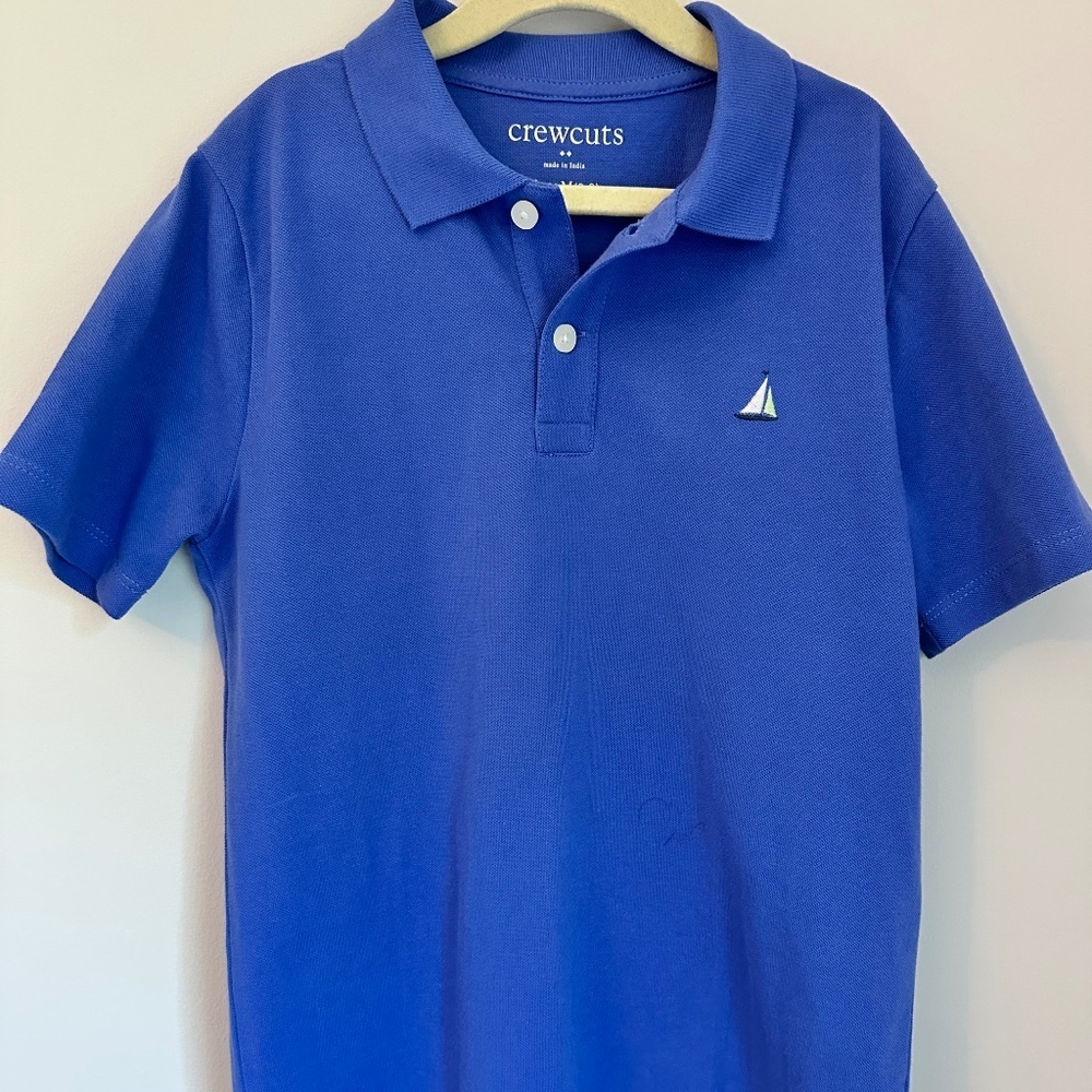 Crewcuts Boys Blue Polo Shirt — Size Medium (8/9) | Never Worn